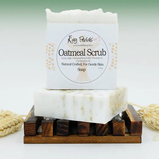 Oatmeal And Peppermint Scrub Natural Crafted Bar Soap 4.5oz