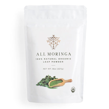 Premium Organic Moringa Oleifera Leaf Powder, Raw, Pure, Non GMO