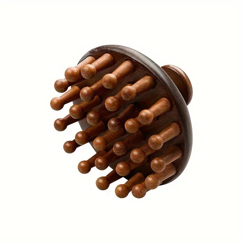 Ergonomic Mahogany Scalp & Body Massager