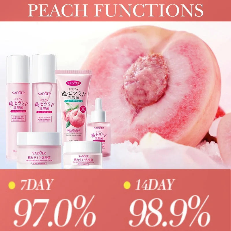 Peach Ceramide 6-Piece Skincare Gift Set