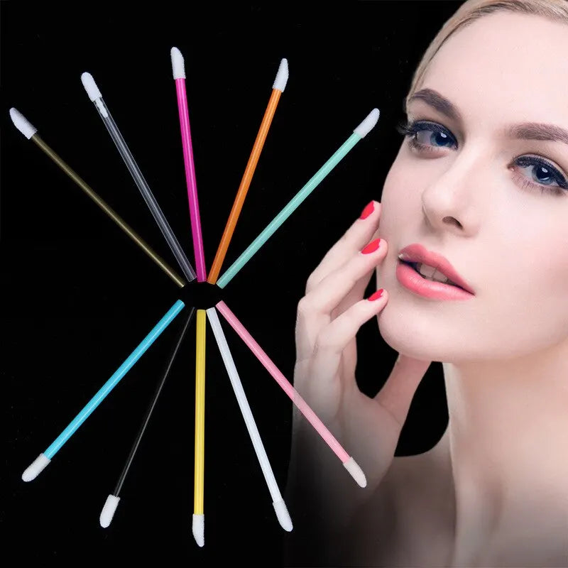50-Piece Disposable Lip Brush Applicator Set