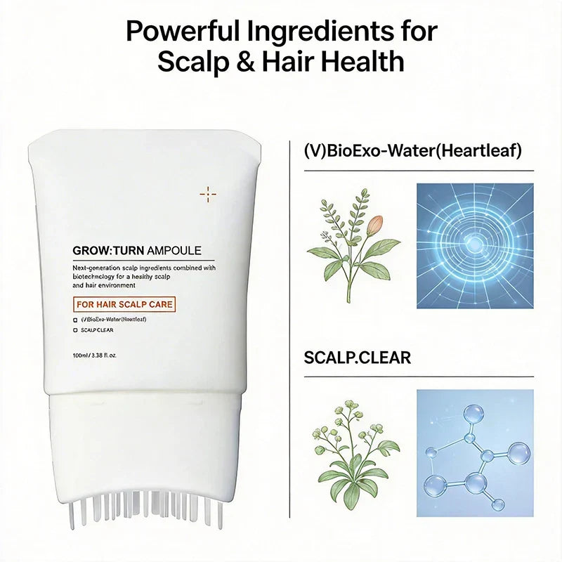 Korean Hair Serum with Built-In Brush