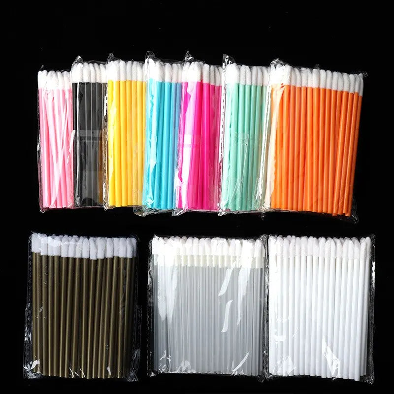 50-Piece Disposable Lip Brush Applicator Set