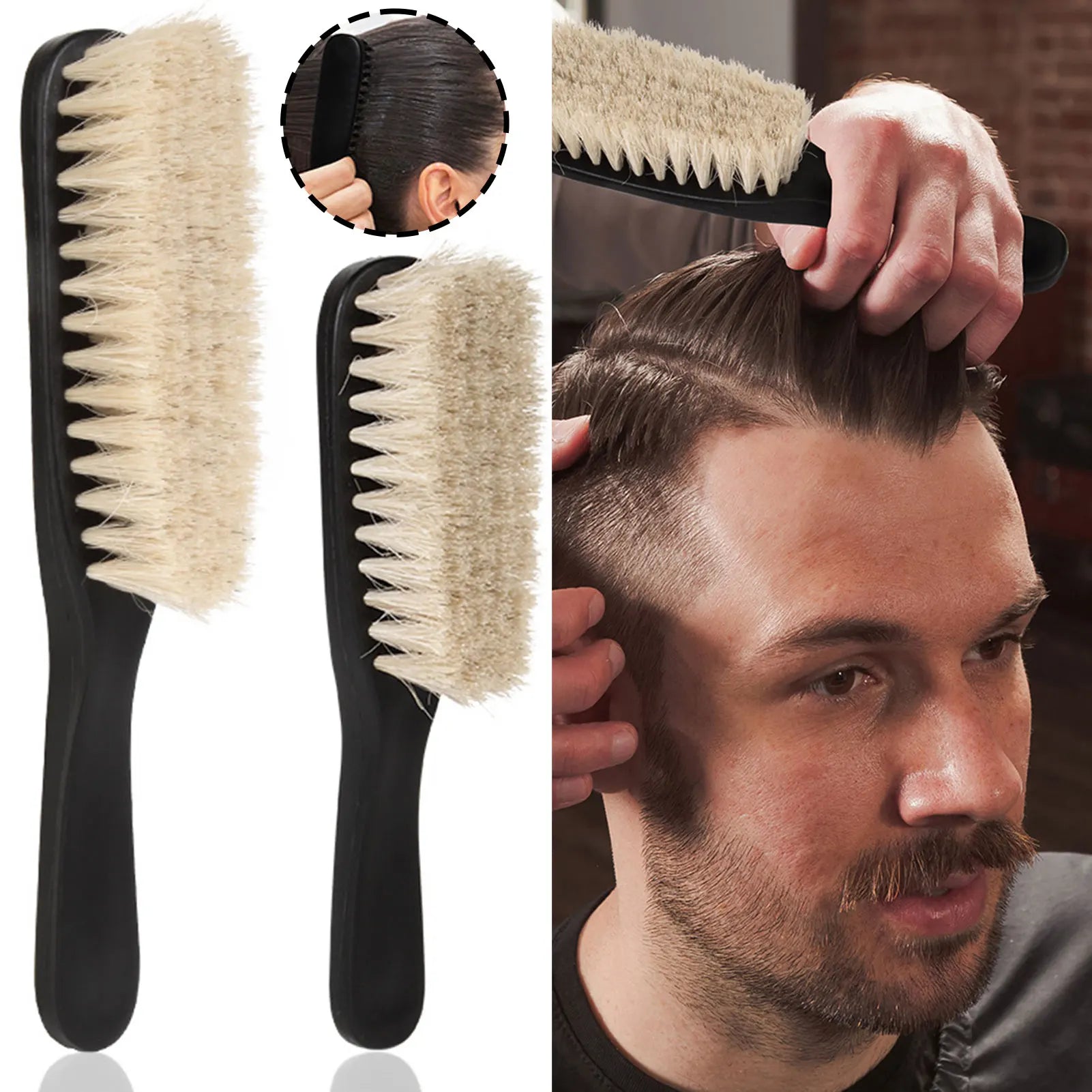 Men's Hair & Beard Brush Set
