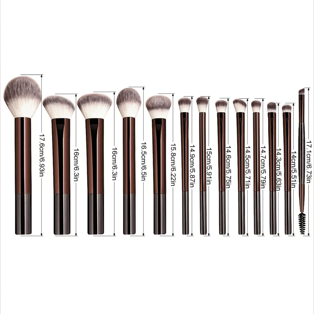 13-Piece Full Face Makeup Brush Set