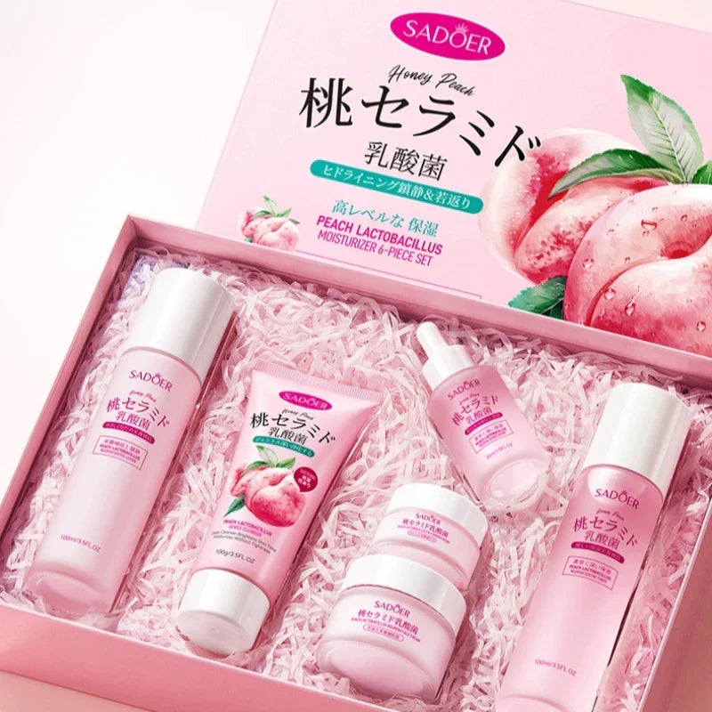 Peach Ceramide 6-Piece Skincare Gift Set