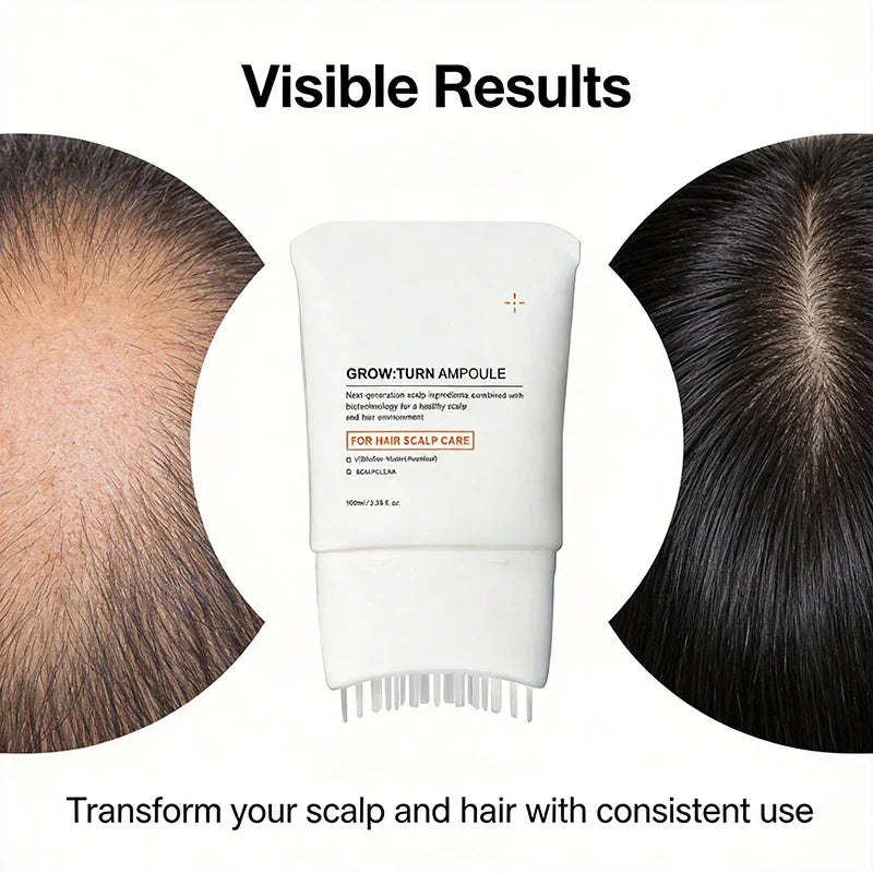 Korean Hair Serum with Built-In Brush
