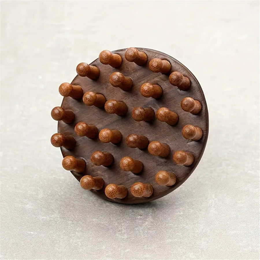 Ergonomic Mahogany Scalp & Body Massager