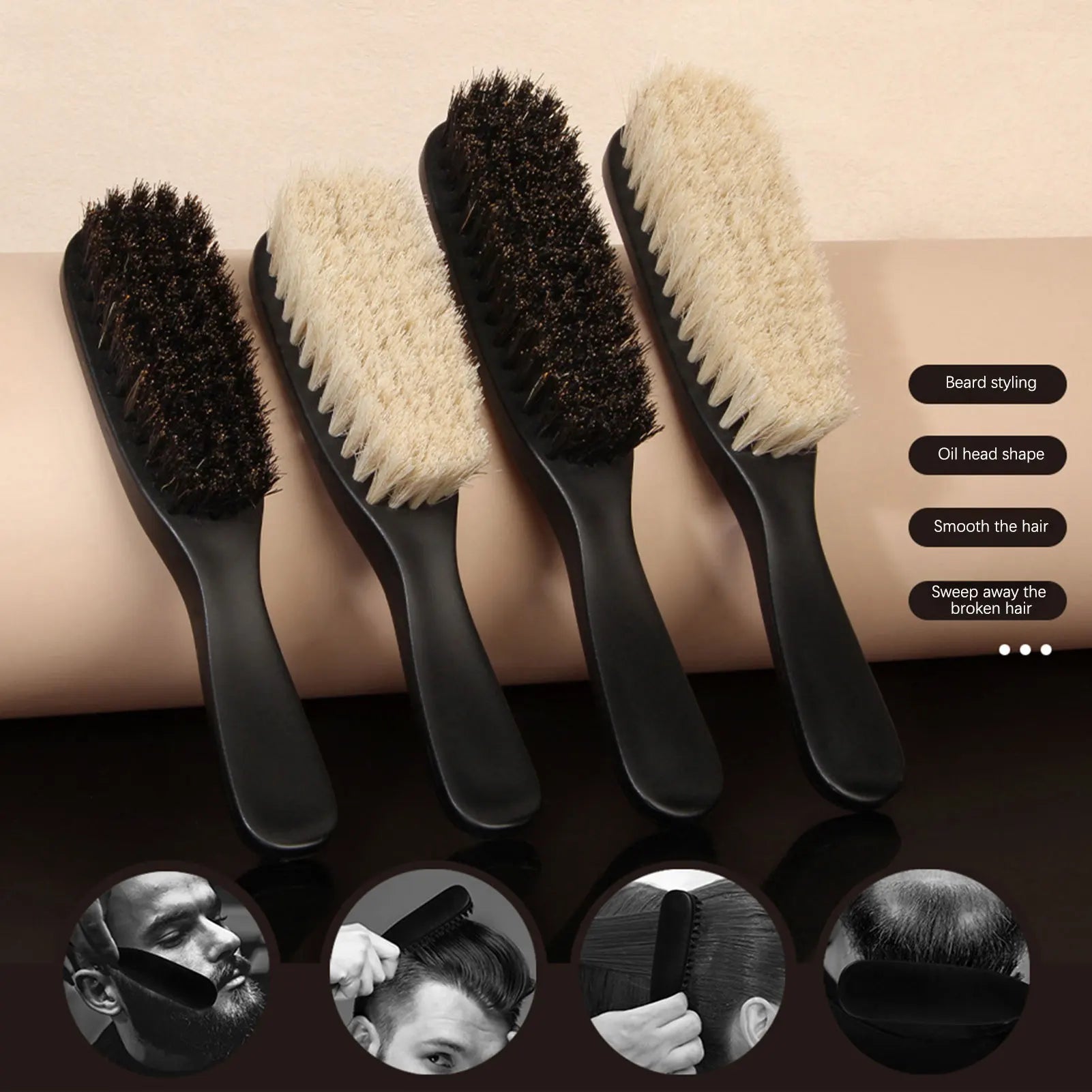 Men's Hair & Beard Brush Set