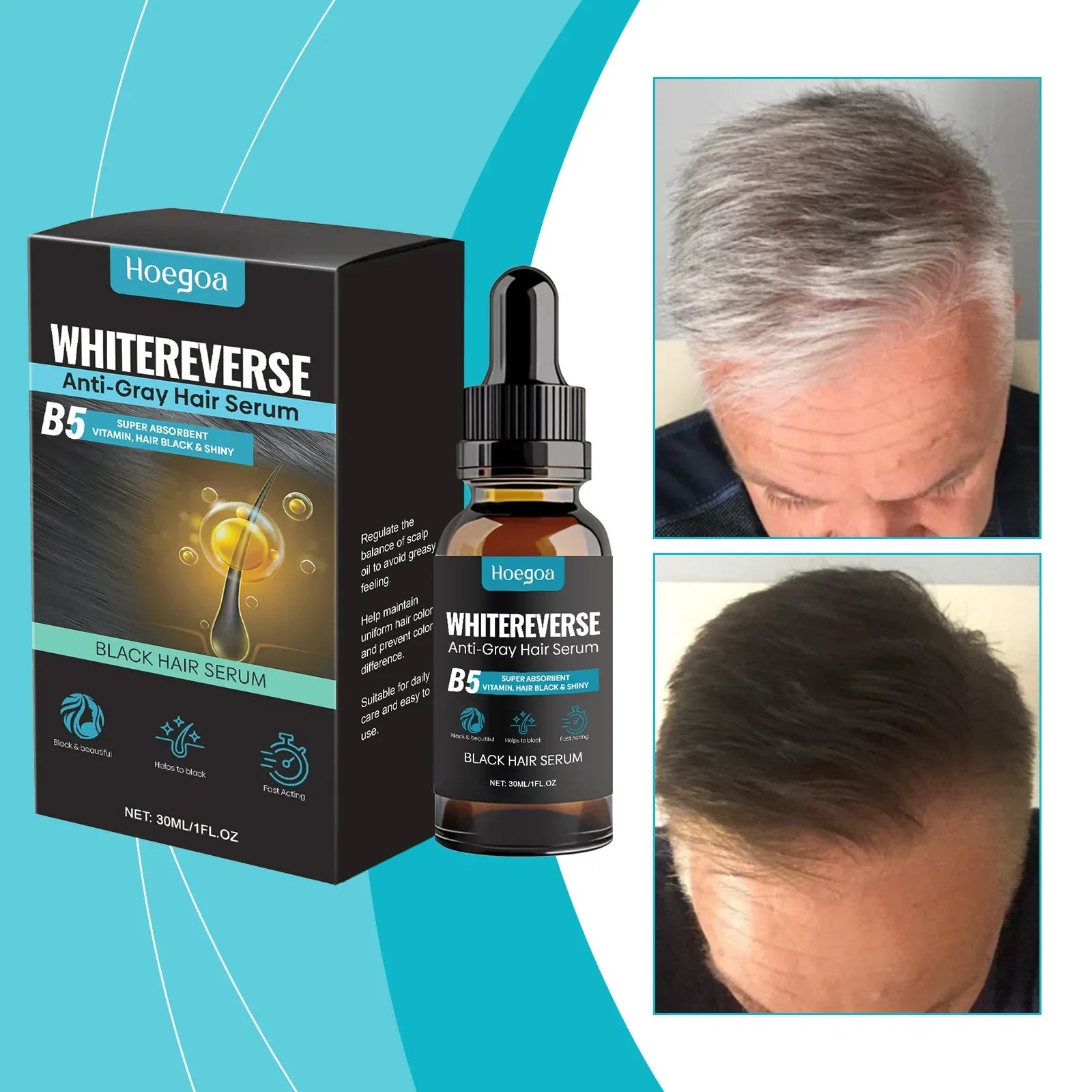 Anti-Gray Hair Color Serum 30ml