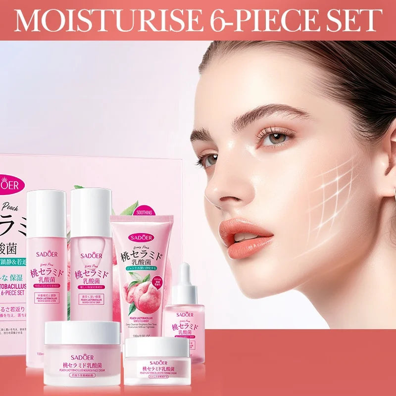 Peach Ceramide 6-Piece Skincare Gift Set