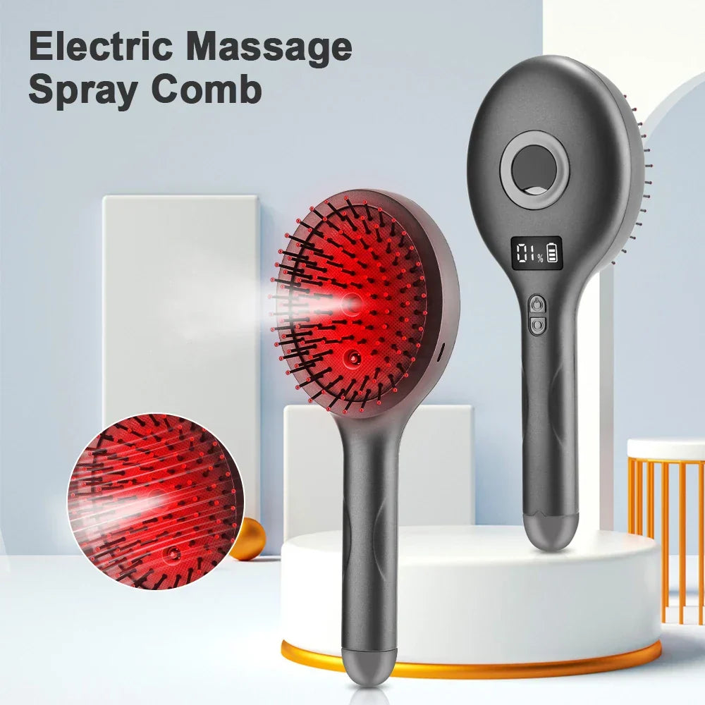 Red Light Scalp Massage Brush & Hair Sprayer