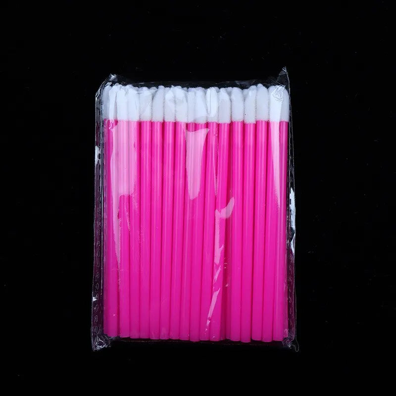 50-Piece Disposable Lip Brush Applicator Set