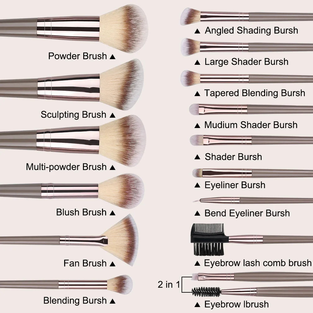 Professional Full Face Makeup Brush Kit