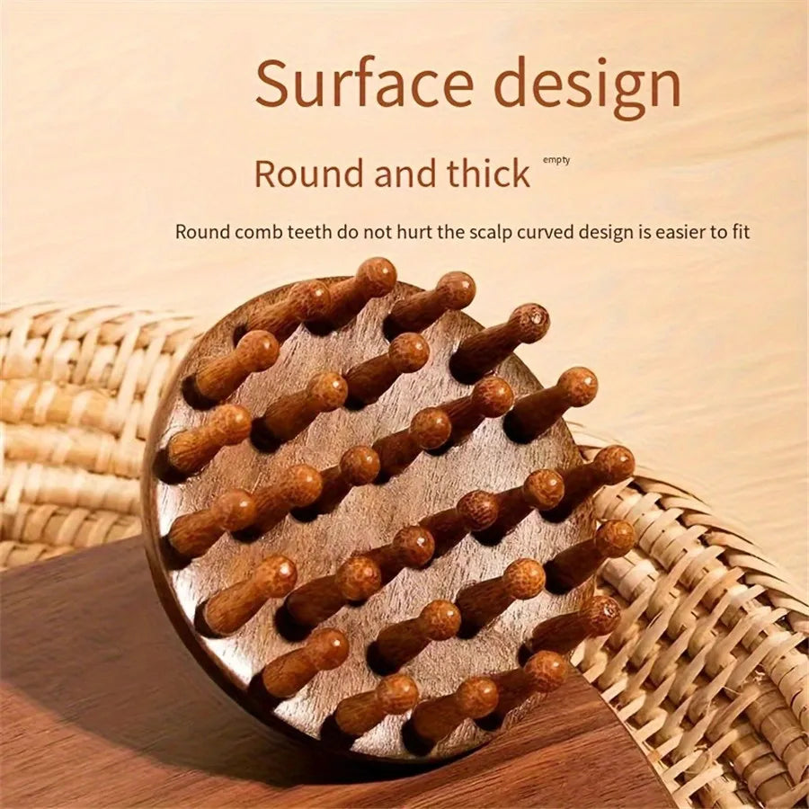 Ergonomic Mahogany Scalp & Body Massager