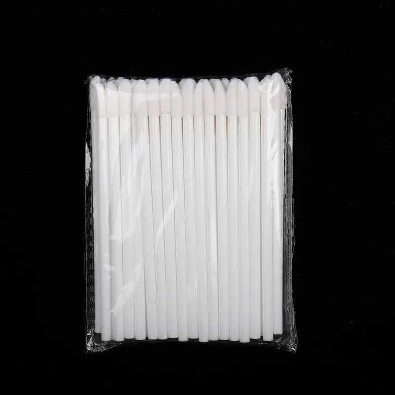 50-Piece Disposable Lip Brush Applicator Set