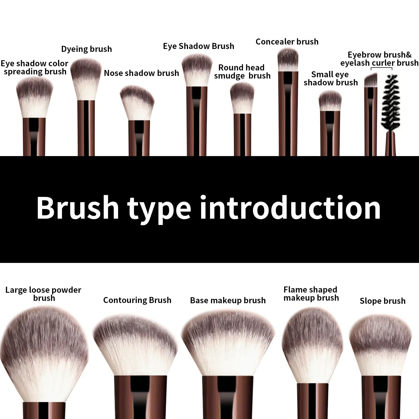 13-Piece Full Face Makeup Brush Set