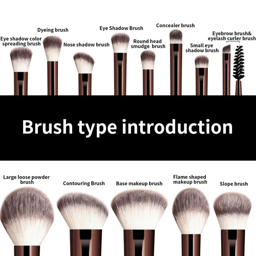 13-Piece Full Face Makeup Brush Set