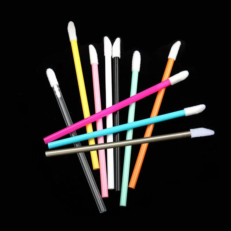 50-Piece Disposable Lip Brush Applicator Set