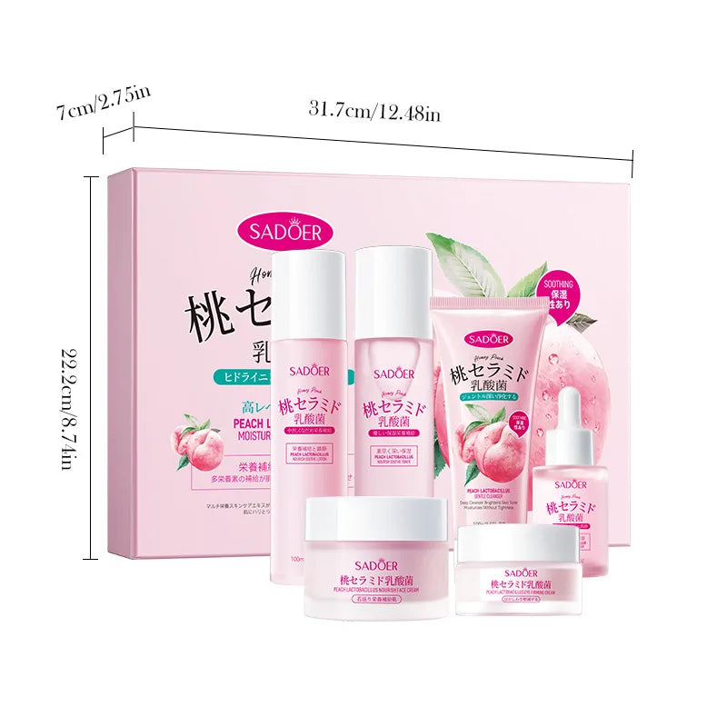 Peach Ceramide 6-Piece Skincare Gift Set