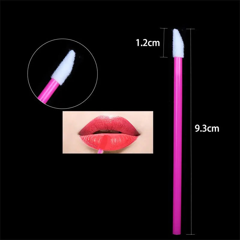 50-Piece Disposable Lip Brush Applicator Set
