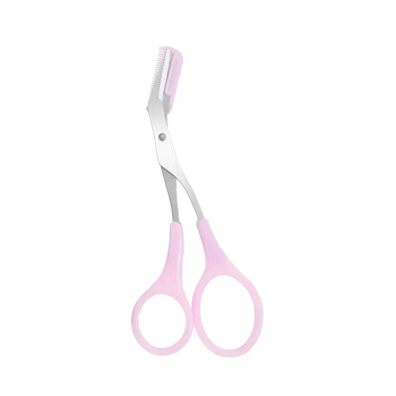 Stainless Steel Eyebrow Trimmer Scissors with Comb