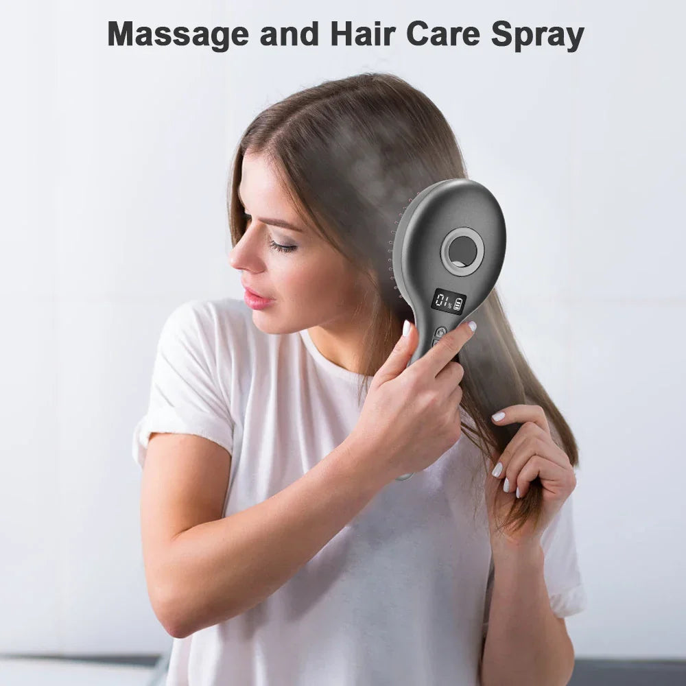 Red Light Scalp Massage Brush & Hair Sprayer