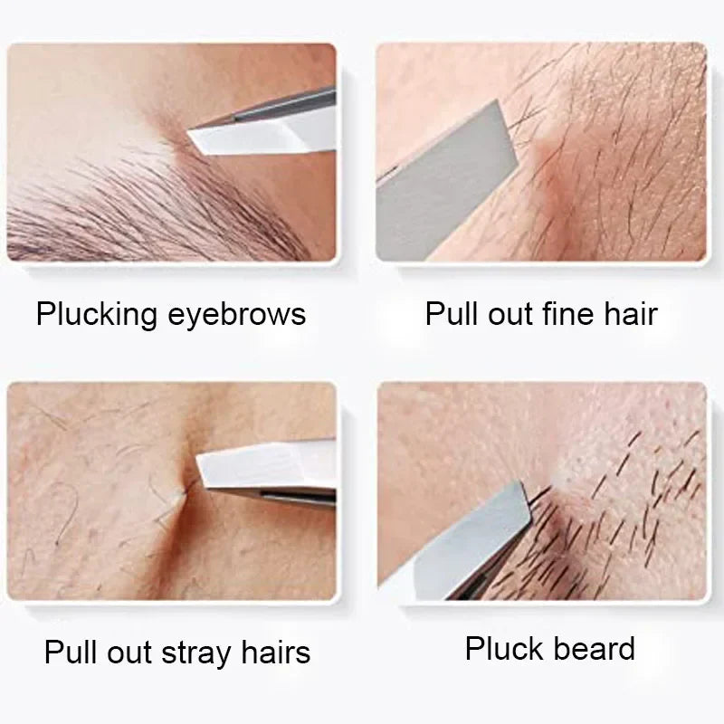 Stainless Steel Eyebrow Tweezer & Eyelash Tools
