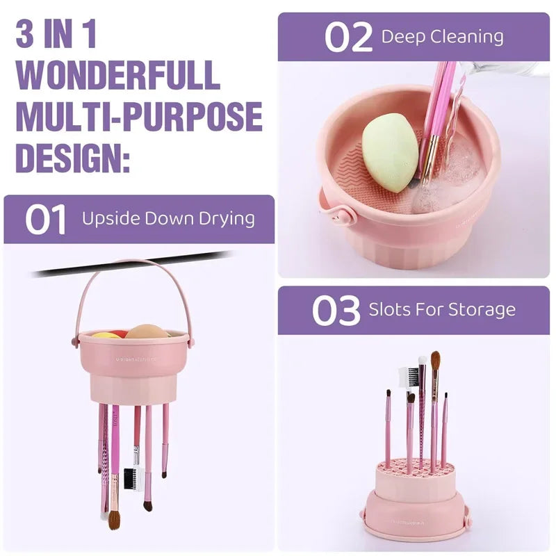 Makeup Brush Cleaning & Drying Tool Set