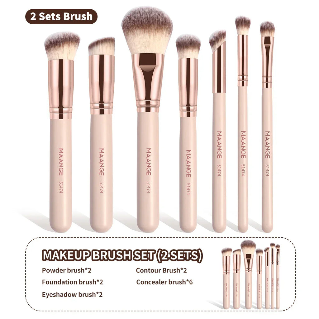 MAANGE 7-Piece Makeup Brush Set