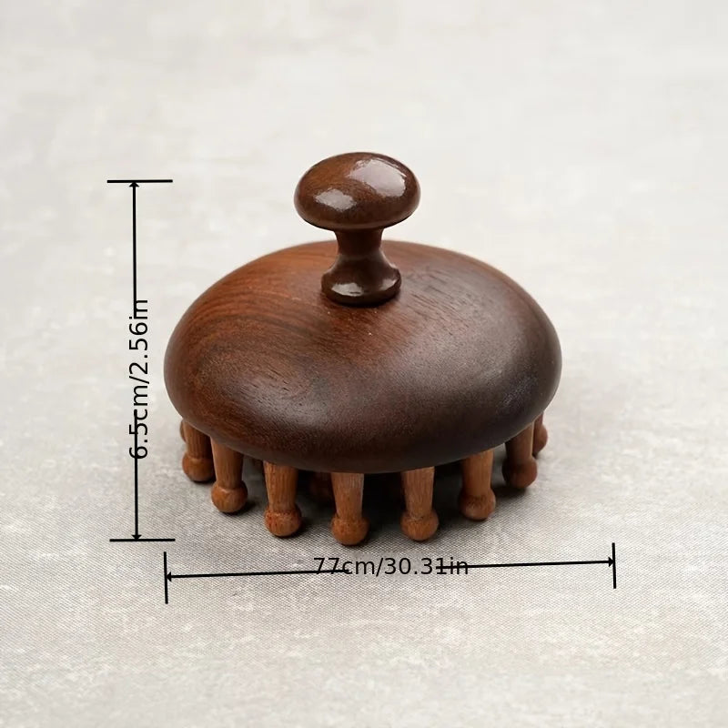 Ergonomic Mahogany Scalp & Body Massager
