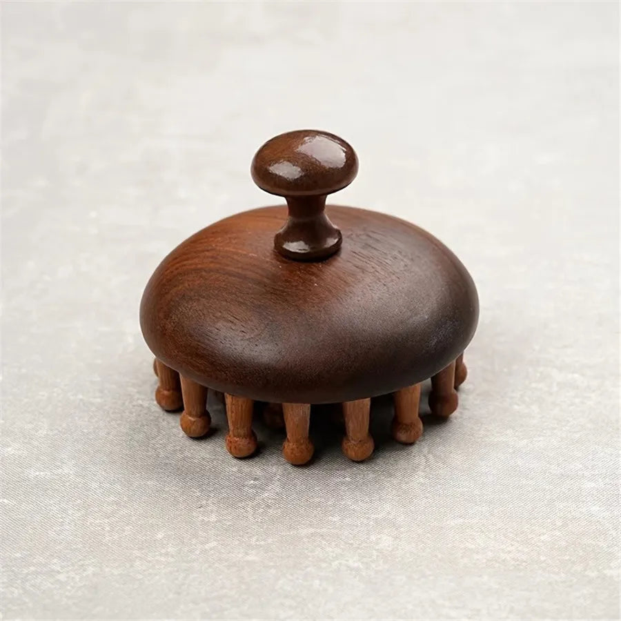 Ergonomic Mahogany Scalp & Body Massager